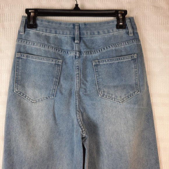 ROMWE WOMEN'S WIDE LEG JEANS GRUNGE PUNK PLUS CROSS FESTIVAL TRENDY S 36 EU - Picture 5 of 9